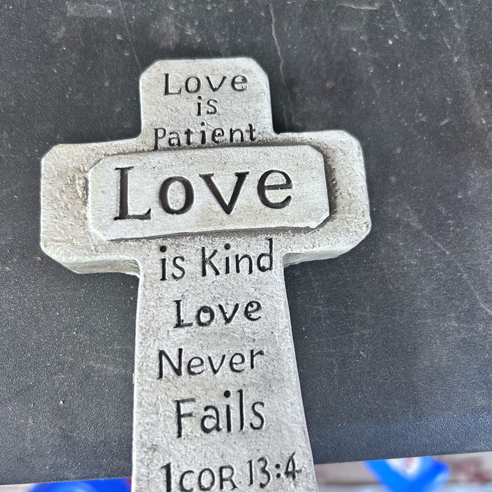 Inspirational Gray Cross Decor